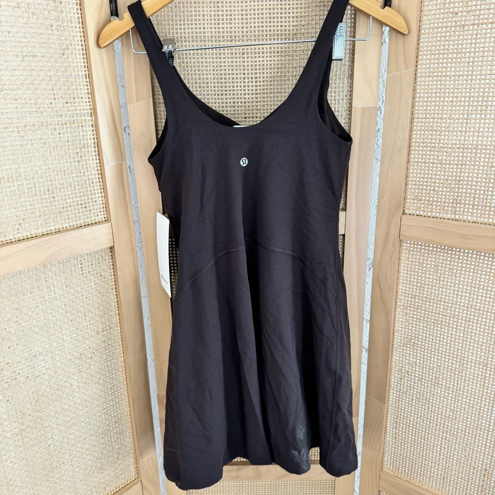 NWT LULULEMON ALIGN DRESS WITH BUILT IN SHORTS ESPRESSO BROWN SIZE 6 SMALL